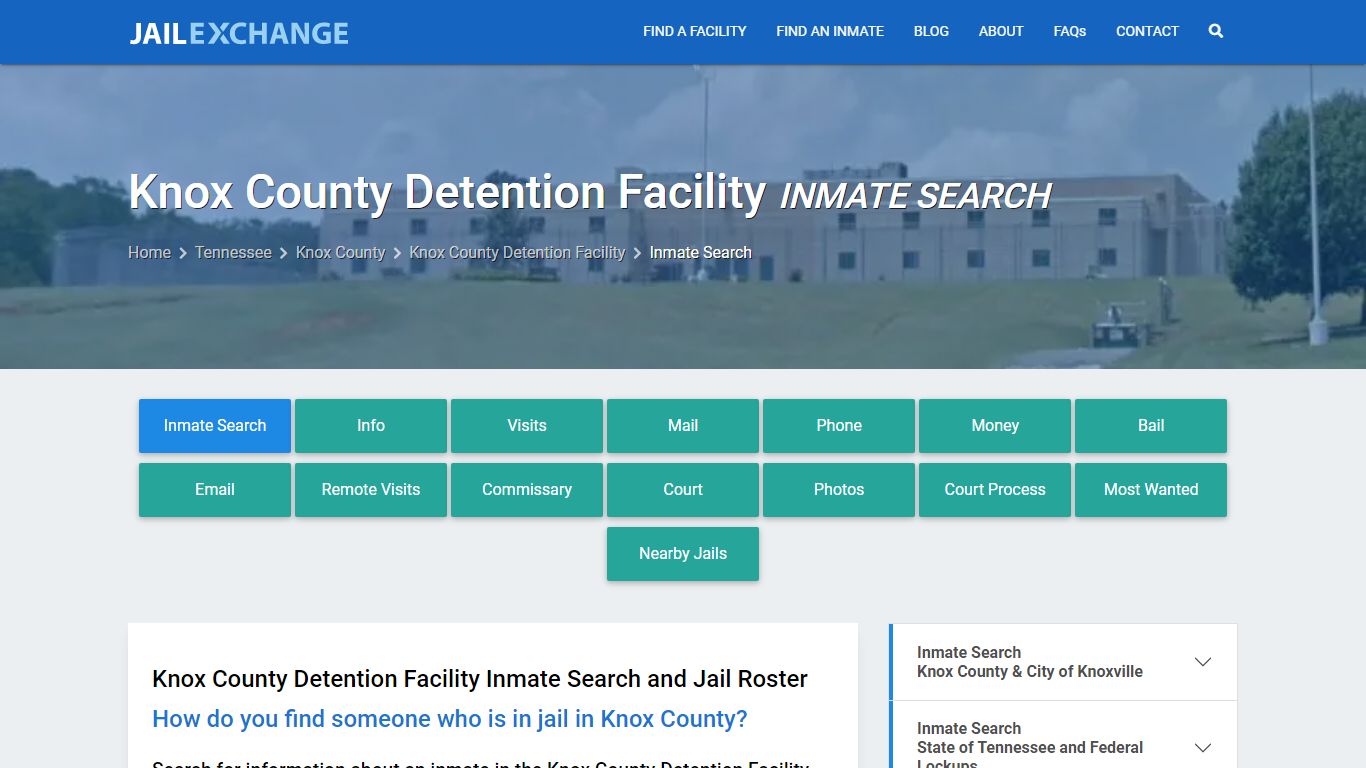 Inmate Search: Roster & Mugshots - Knox County Detention Facility, TN